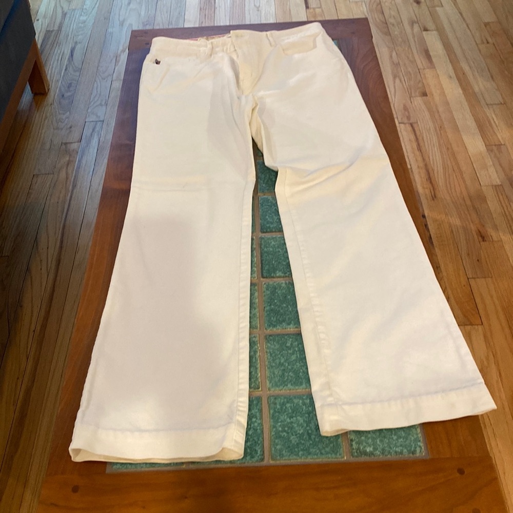 Lilly Pulitzer, white pinwale corduroy jeans, size 10